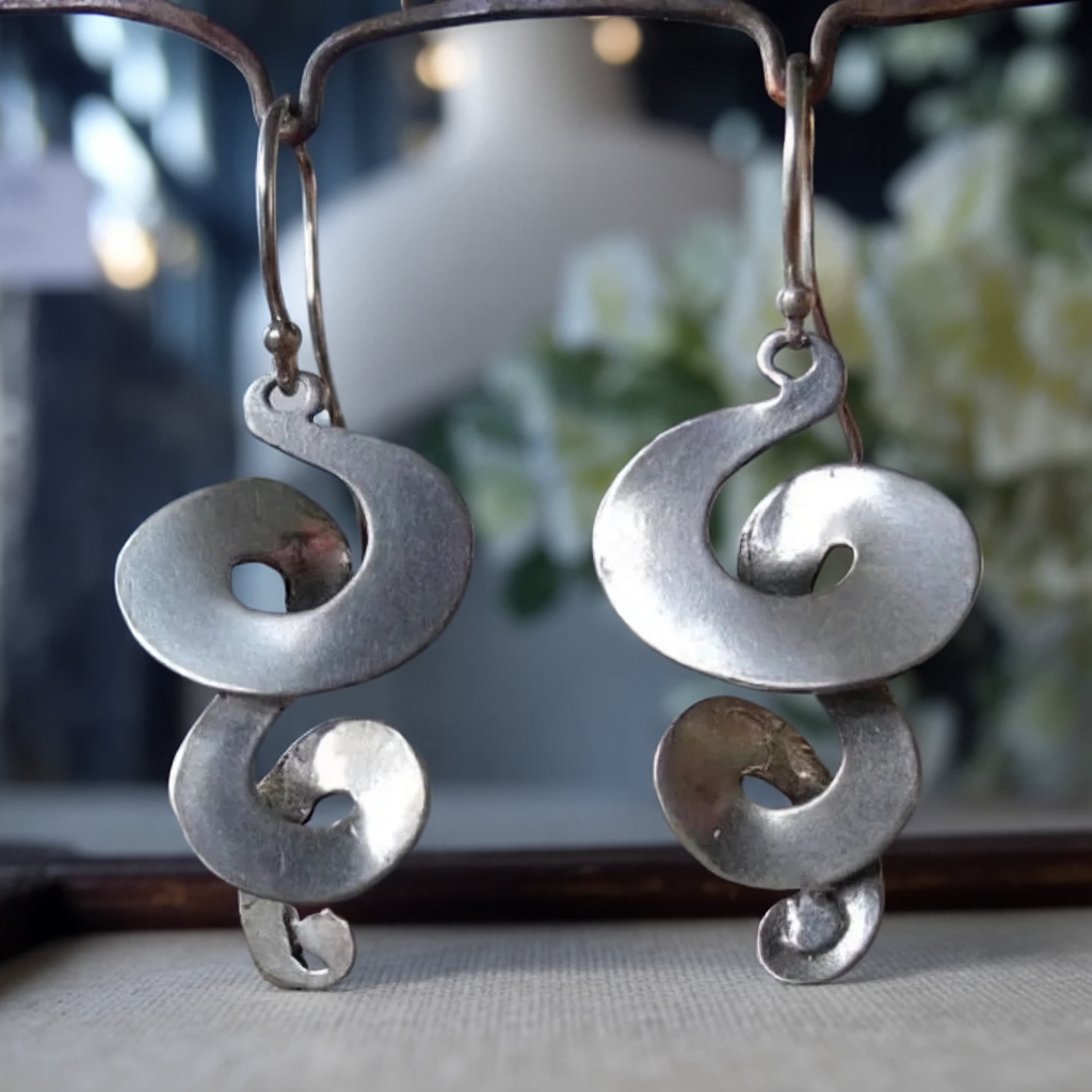 Pendientes Espirales Vintage de Plata
