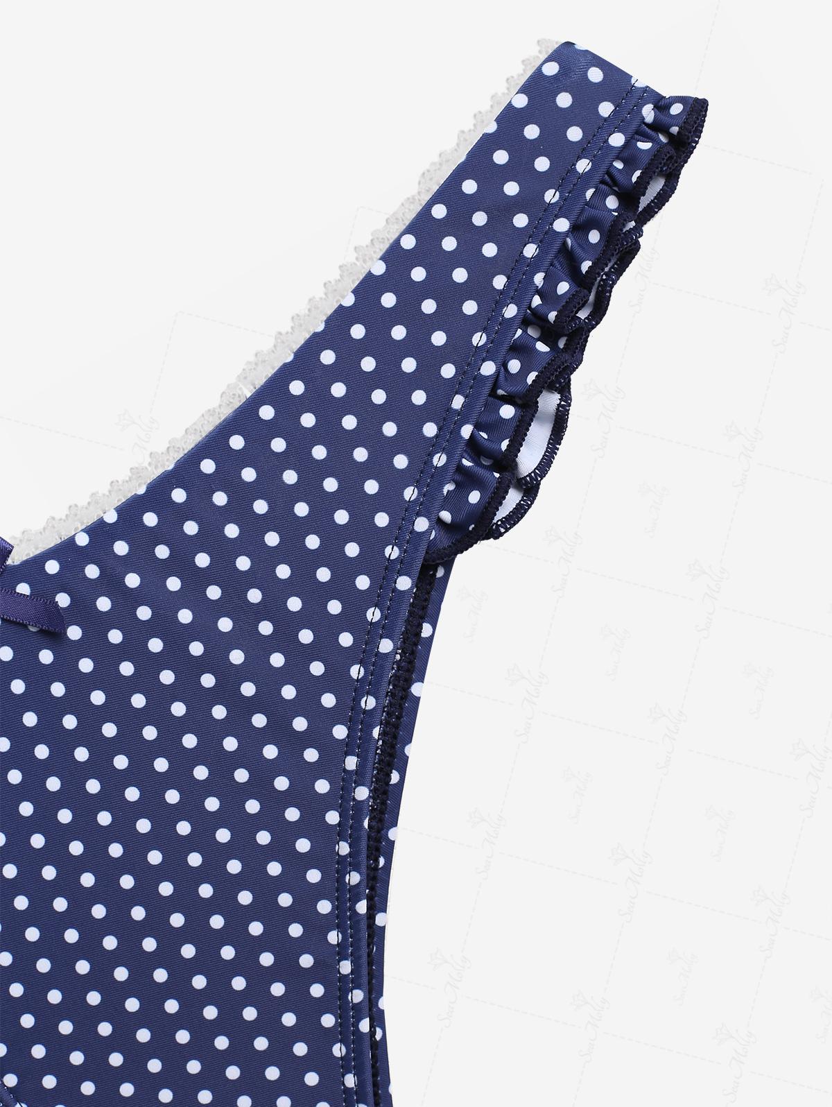 Violeta | Bikini con estampado de lunares con ajuste favorecedor