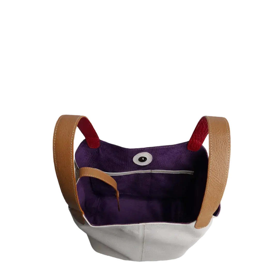Bolso de Cuero de Cebra Eva para Mujeres x Talk