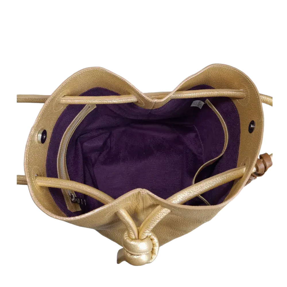 Bolso de Cuero para Mujer Brigitte Oro