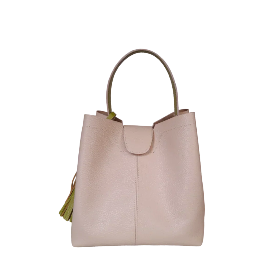 Lucia Nude Pequeño Bolso de Cuero para Damas
