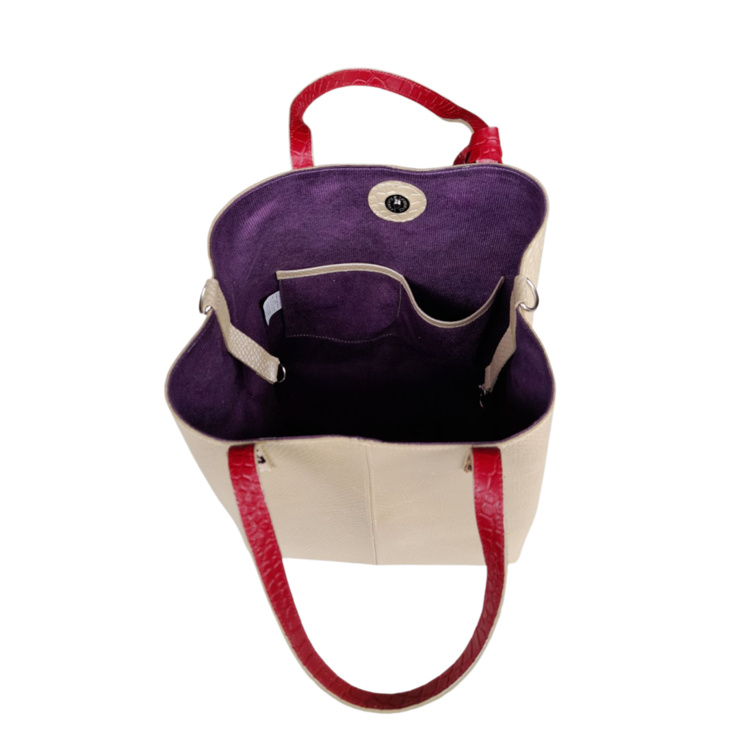 Bolso de mano Giulia Anaconda para mujer en oro-peltre