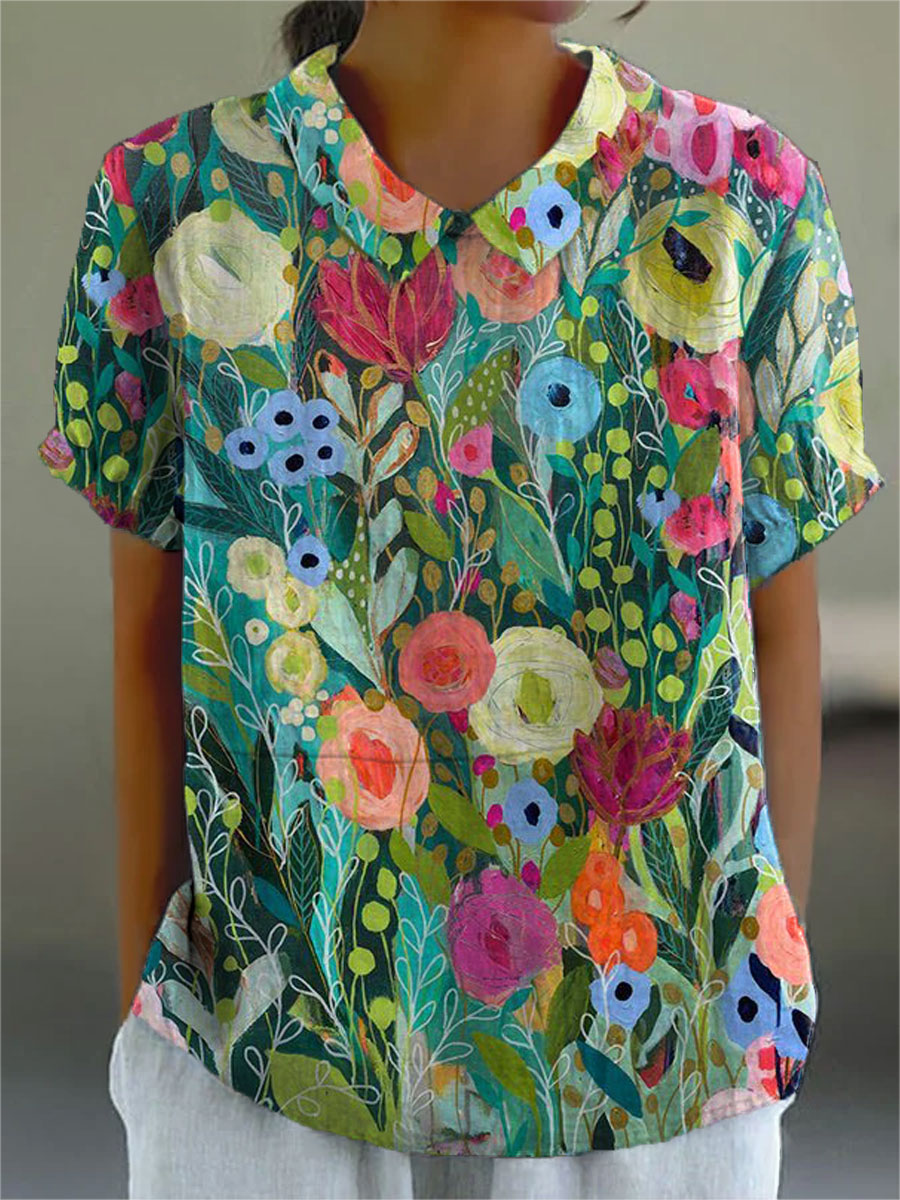 Daisy | Watercolor Floral Shirt
