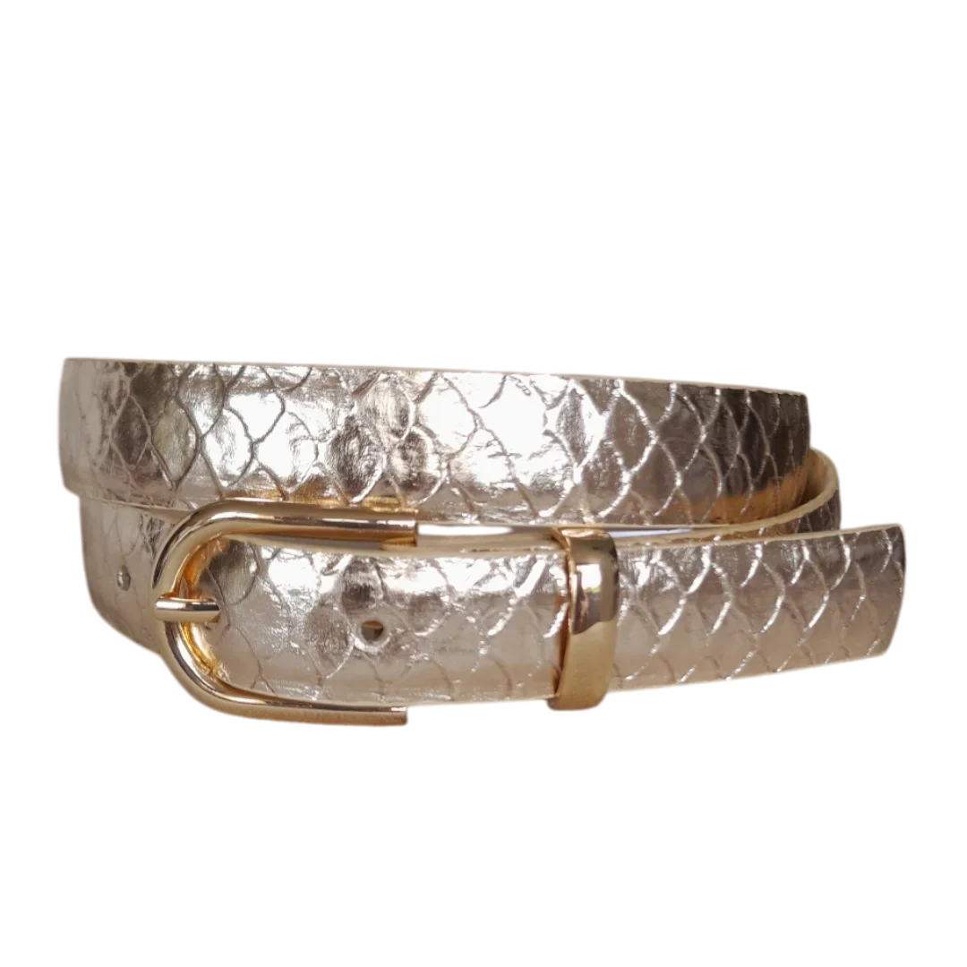 Cinturón de cuero para damas en Koi-Oro