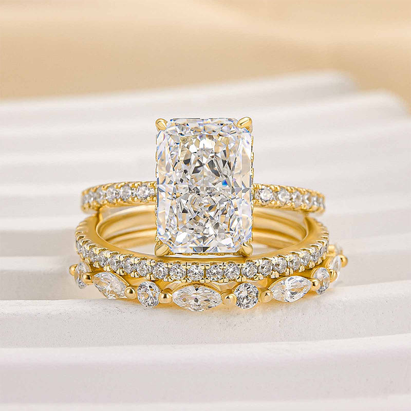 Juego de 3 anillos de boda Jaily | Oro