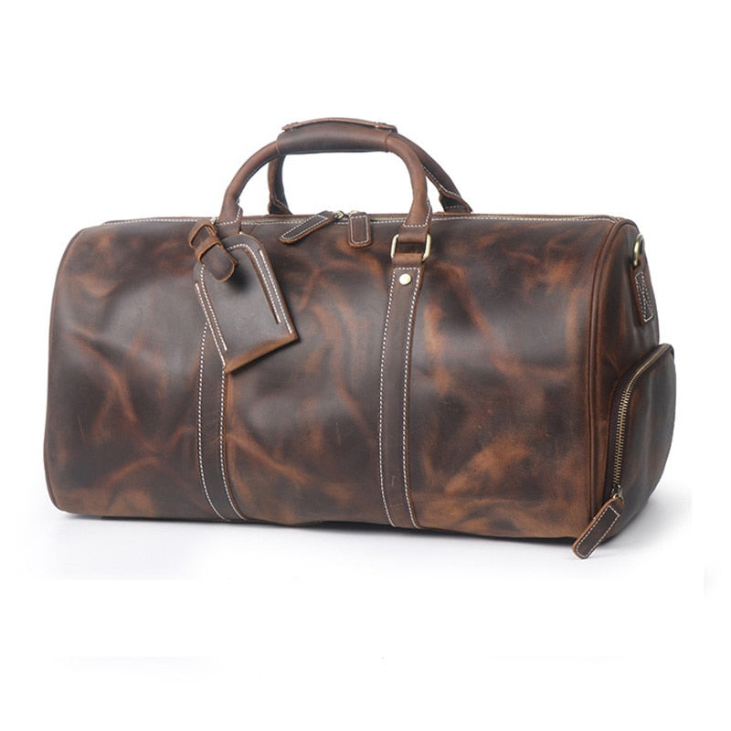Bolsa de viaje de cuero auténtico