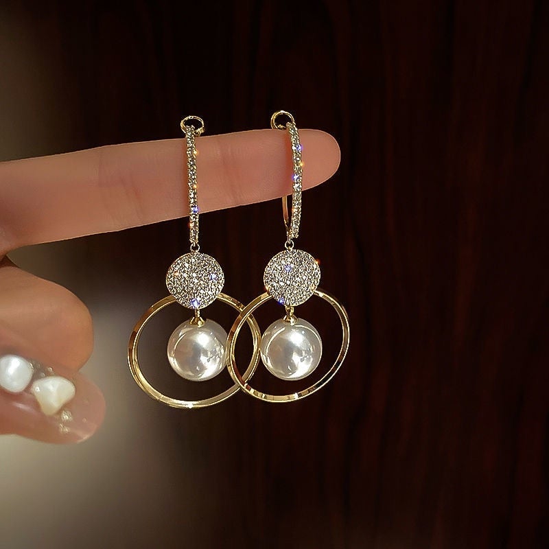 Pendientes de Lujo con Perlas Cultivadas y Zircón