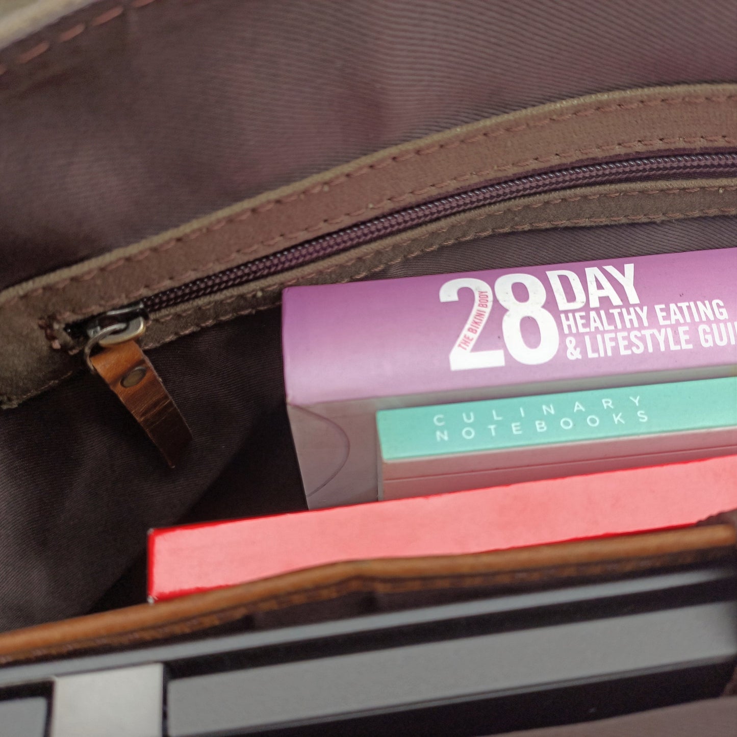 Bolsa de Laptop de Cuero Braun de Lona para Cazadores