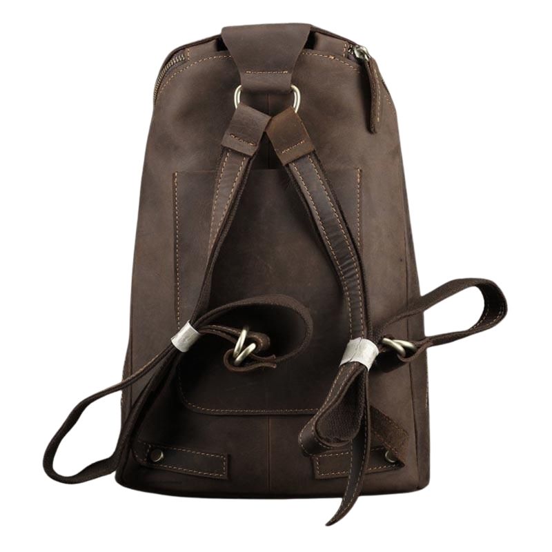 Mochila de Cuero Retro para la Universidad