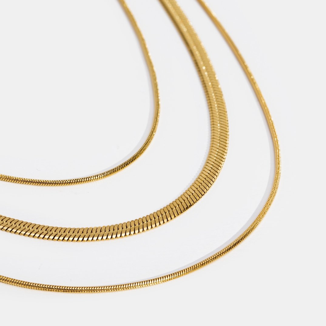 Collar de Cadena Multicapa Dorado