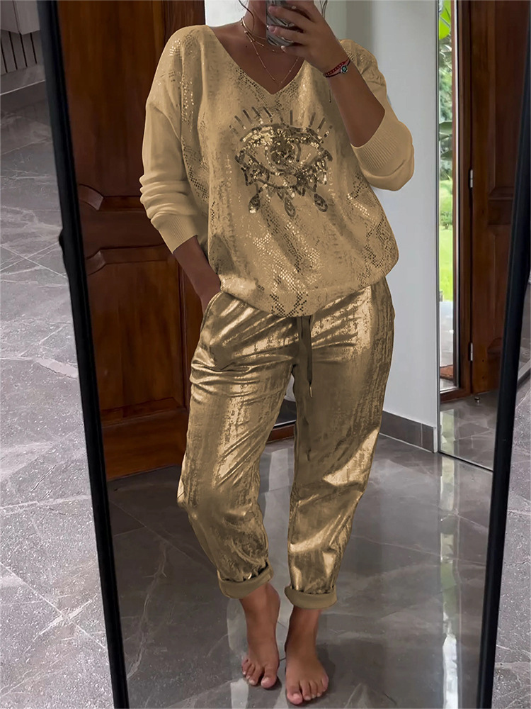 Arlise - Conjunto elegante y casual de dos piezas