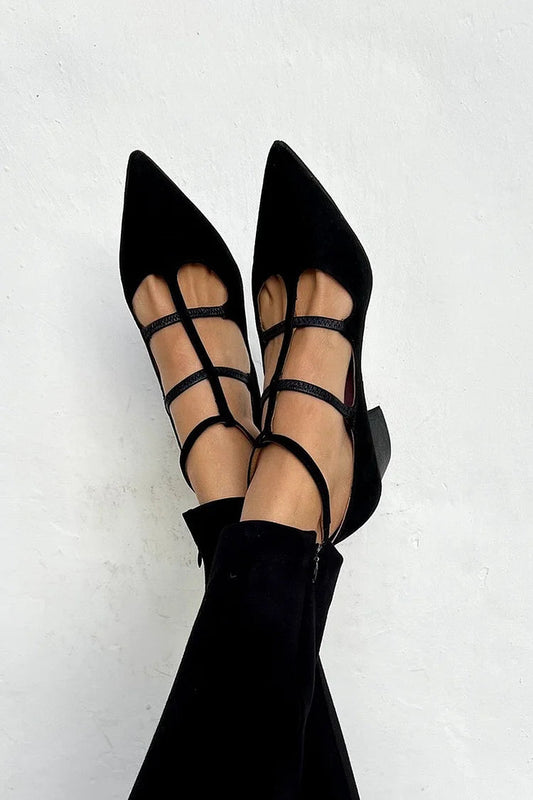 Giada™ | Zapatos de tacón con punta afilada y tiras cruzadas