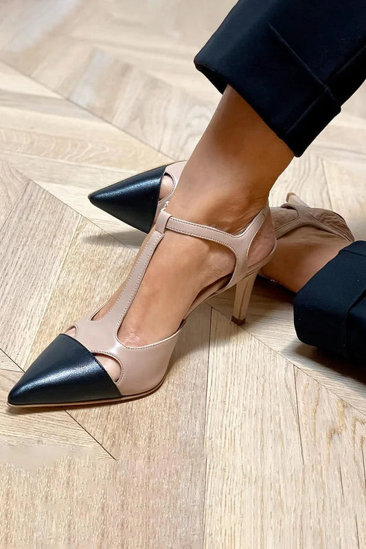 Evrardine | Zapato de Tacón Punta Bicolor