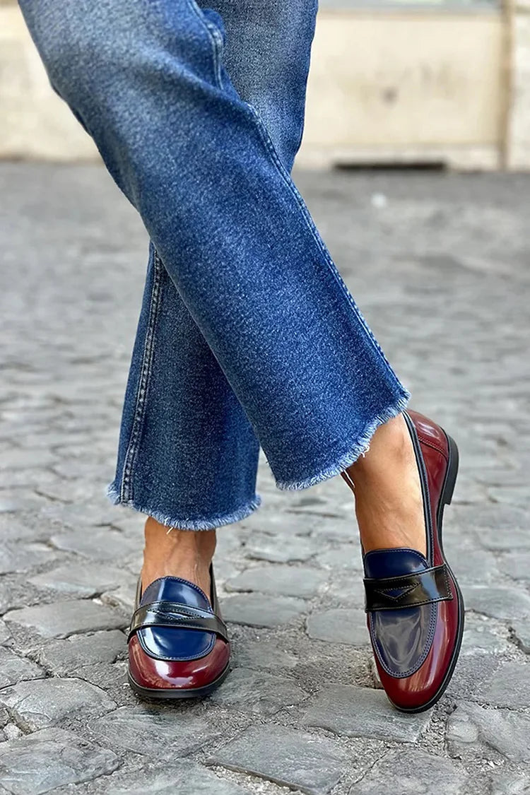 Adalynn | Shiny Tricolor Loafer