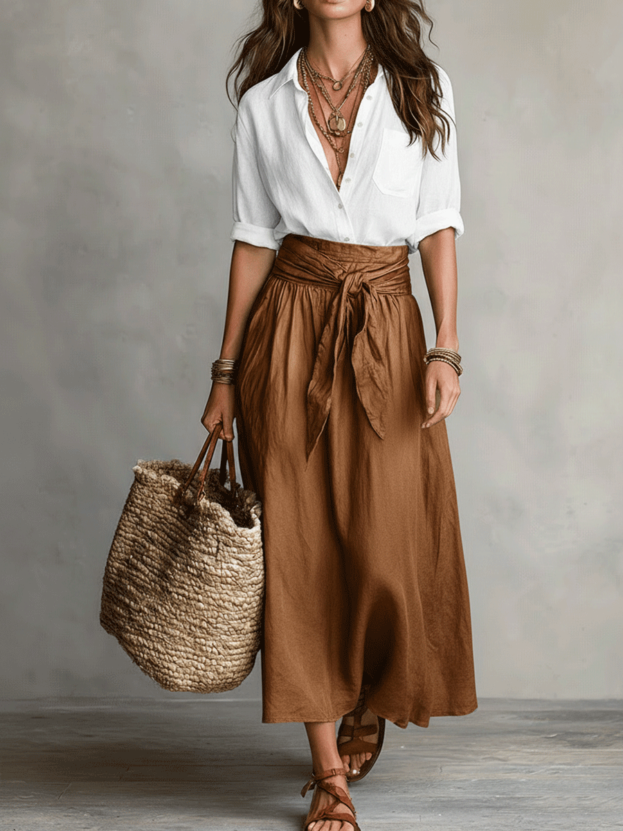 Sara | Conjunto de Falda Boho de Elegancia Sin Esfuerzo