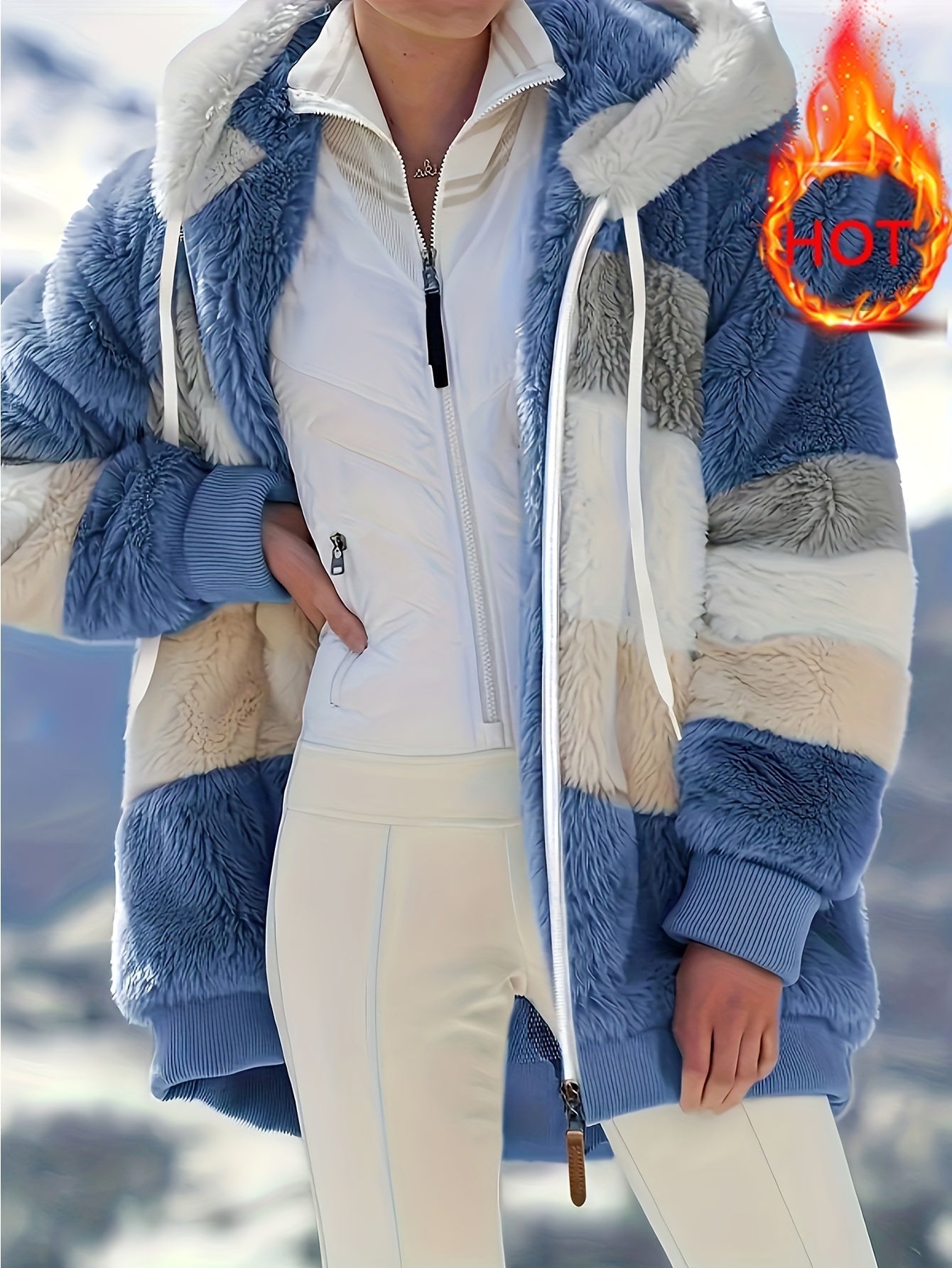 Serena | Plush coat with hood