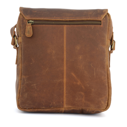 Bolso de hombro de cuero vintage marrón