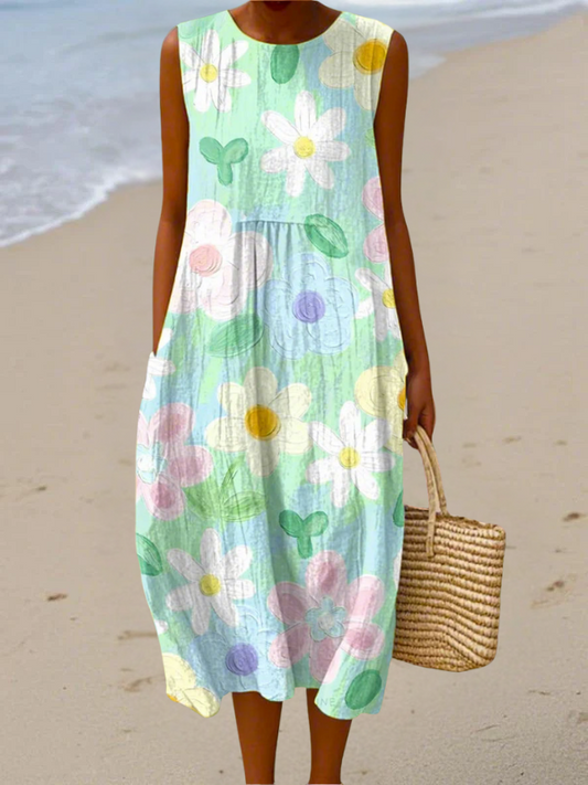 Erin | Vestido Midi de Flores Pastel