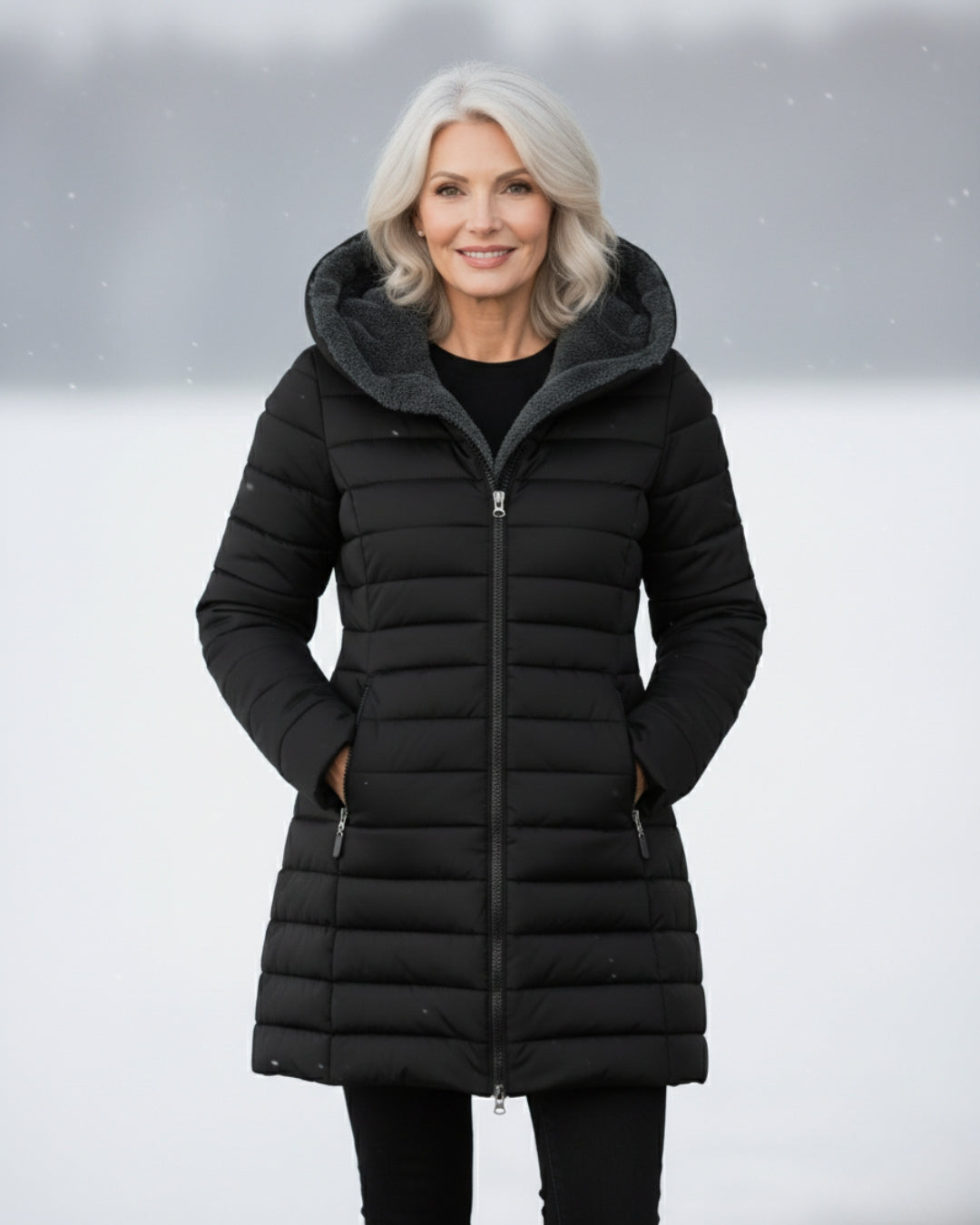 Clair | Reversible Puffer Jacket in Fleece