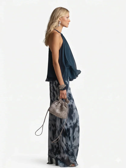 Conjunto de chiffon elegante de dos piezas