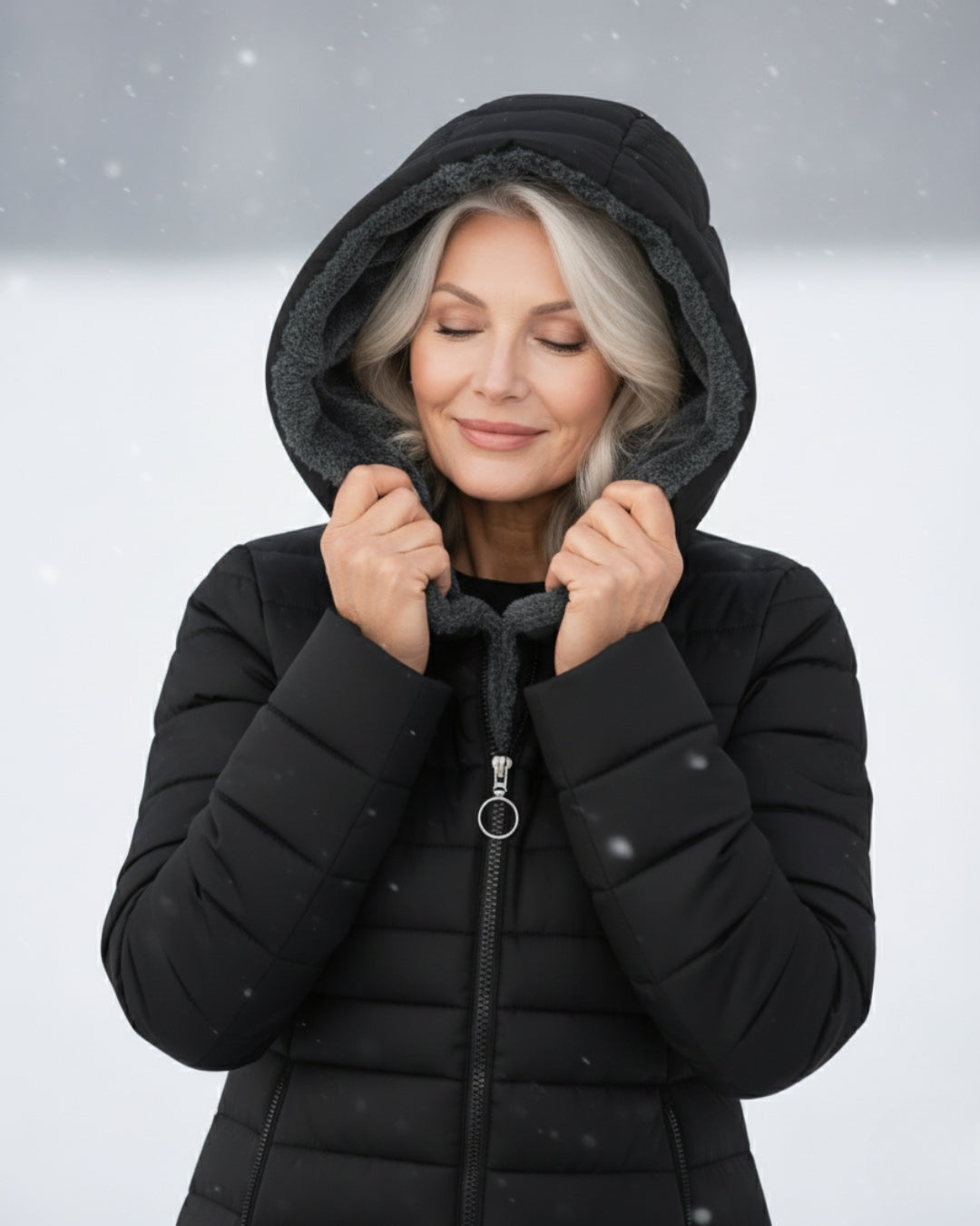 Clair | Reversible Puffer Jacket in Fleece