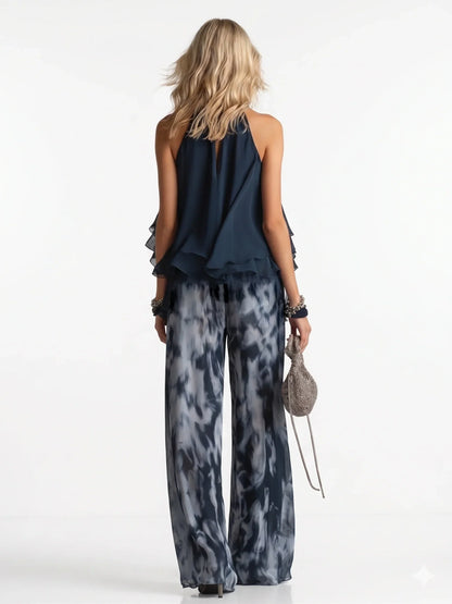 Conjunto de chiffon elegante de dos piezas