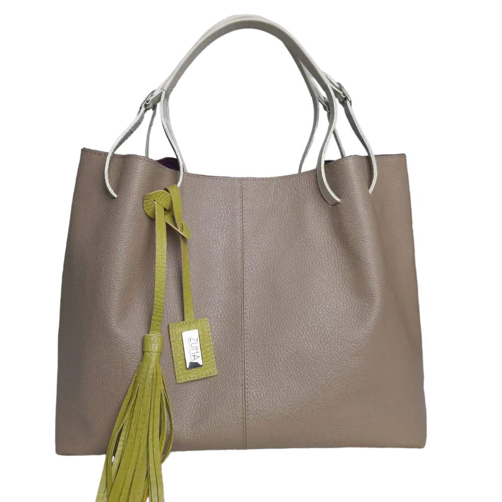Bolso de mano Adelle Taupe para mujer de cuero