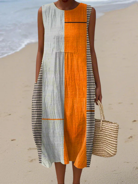 Mayo | Vestido Midi Colorblock
