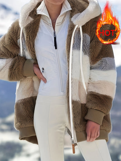 Serena | Plush coat with hood