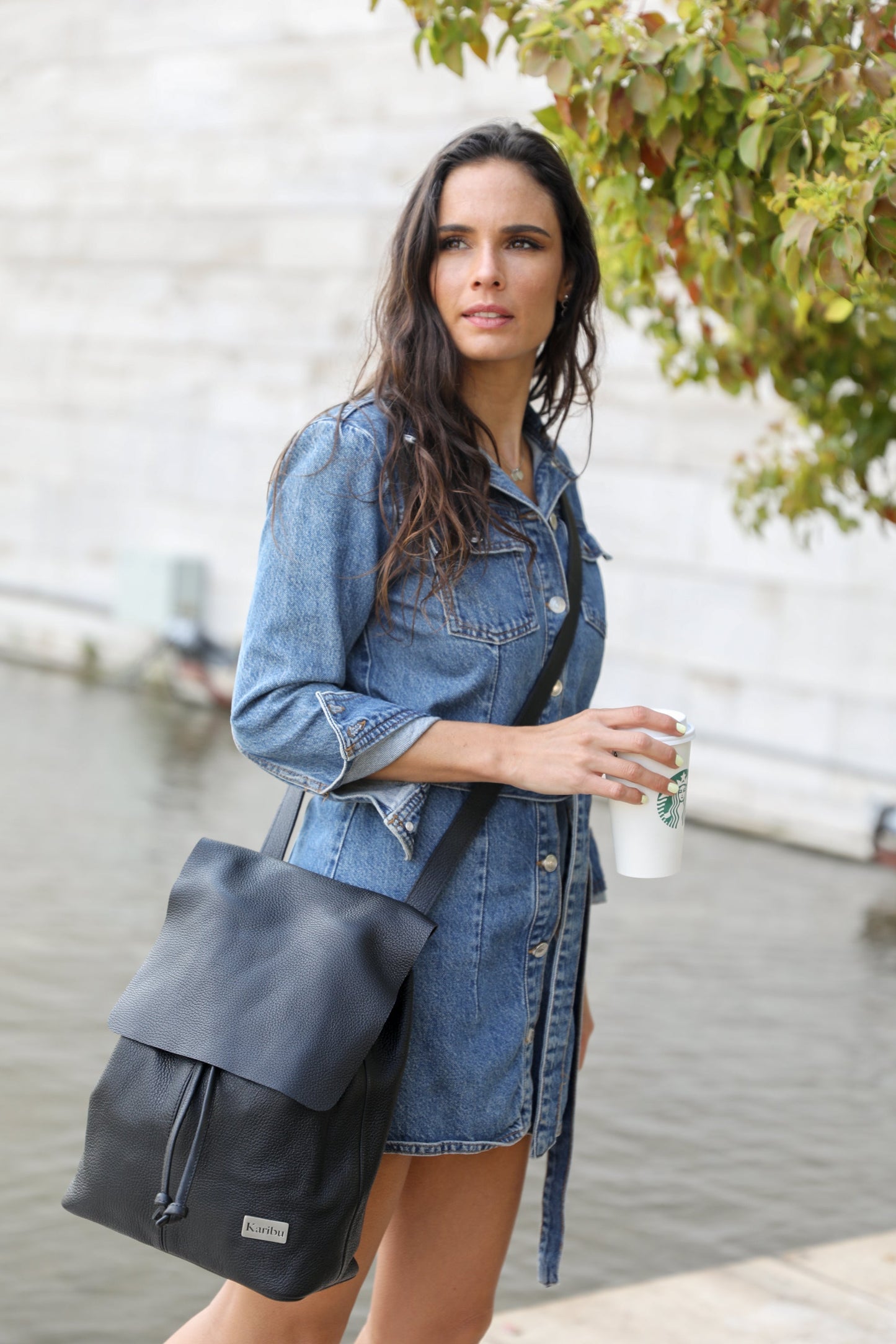 Mochila Bernardita Negra con Cartera