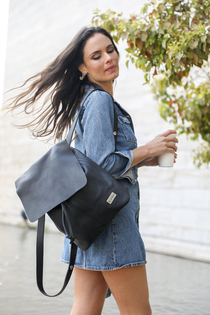 Mochila Bernardita Negra con Cartera