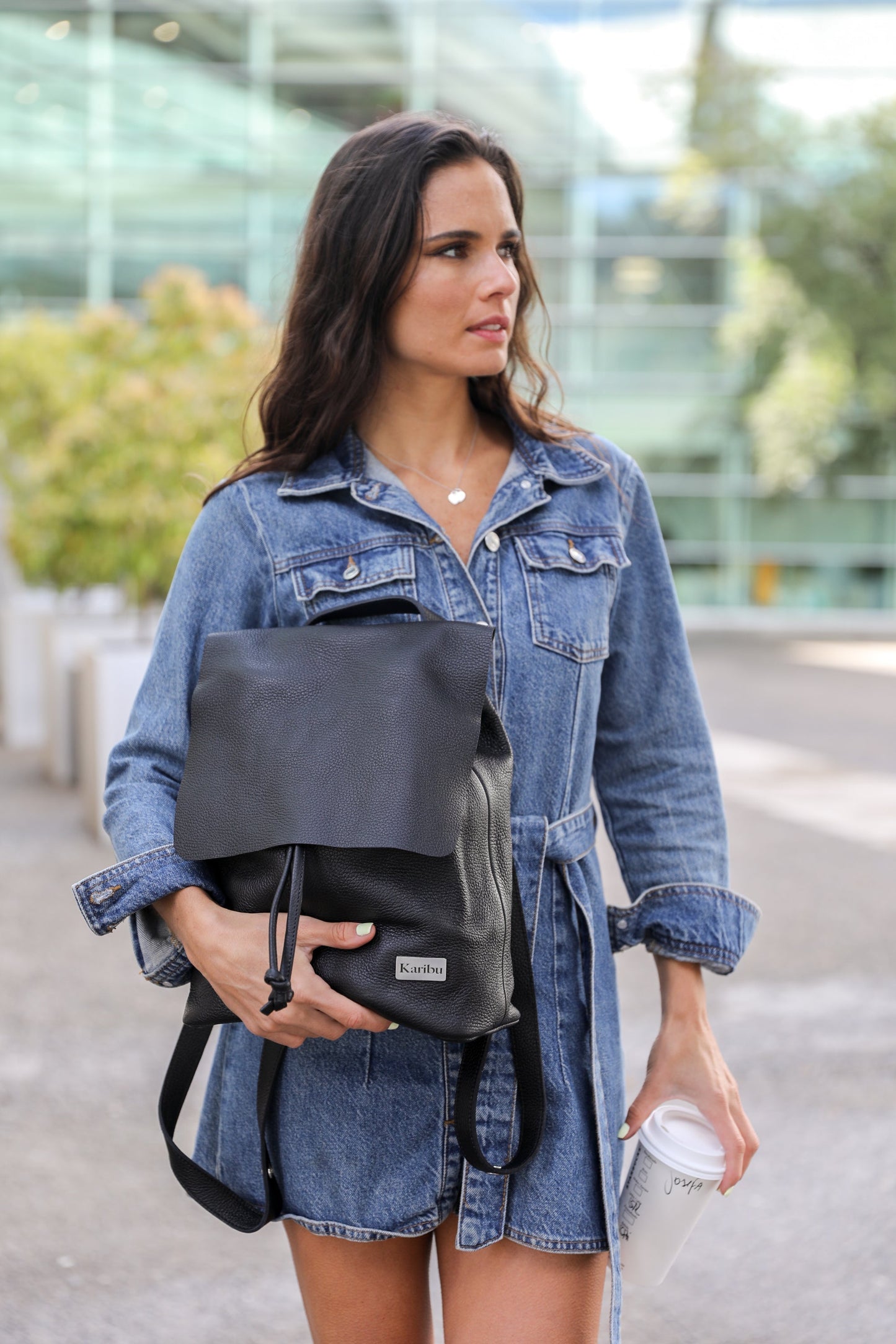 Mochila Bernardita Negra con Cartera