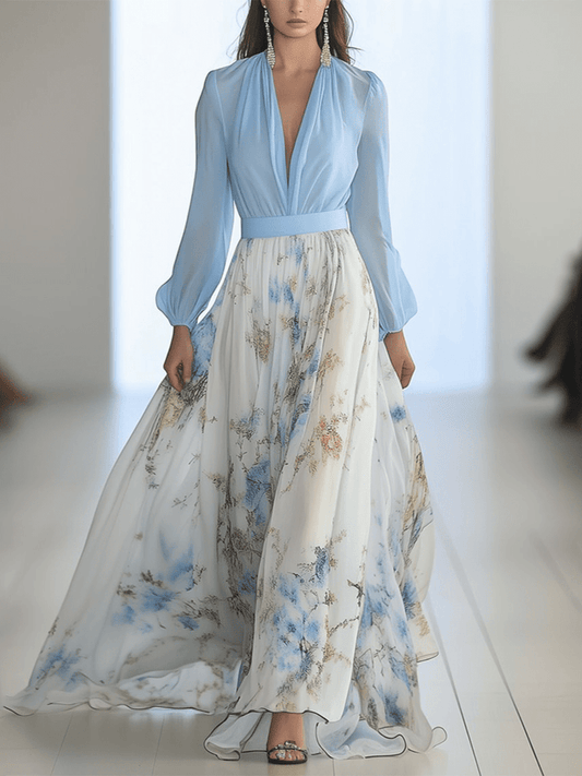 Sarah | Vestido Maxi Floral Elegante