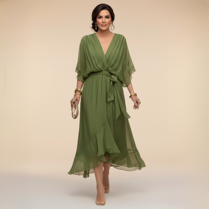 MARTA™ | Vestido ligero y transparente con escote en V