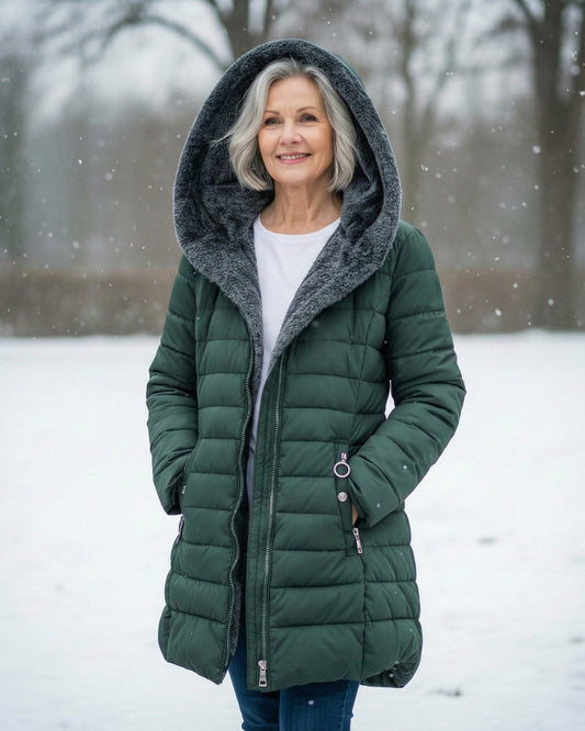 Clair | Reversible Puffer Jacket in Fleece