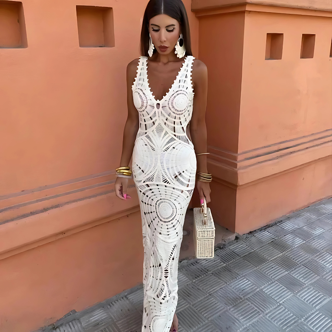 Yaiza| Vestido maxi fluido