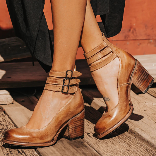Ginevra™ | Zapatos de tacón con múltiples correas y tacón grueso