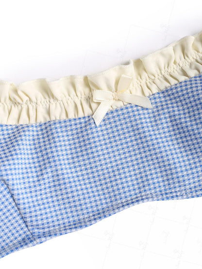 Siena | Conjunto de bikini vintage de cuadros que abraza tu figura