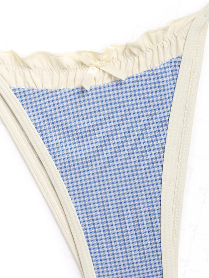 Siena | Conjunto de bikini vintage de cuadros que abraza tu figura
