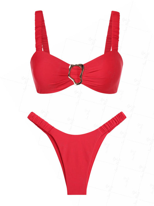 Yara | Conjunto de bikini atrevido de pierna alta