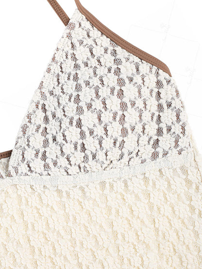 Zahara | Conjunto de bikini con bordado de encaje
