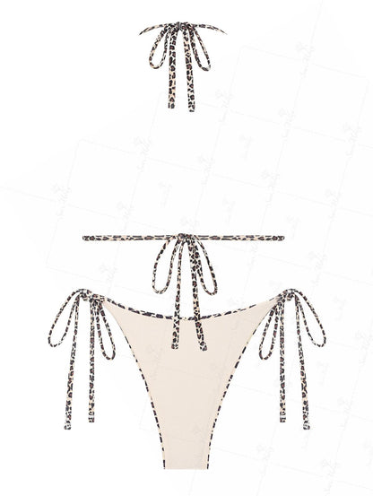 Lola | Conjunto bikini reversible con estampado de leopardo