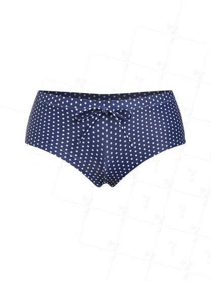 Carla | Bañador de playa con estampado de lunares y lazo