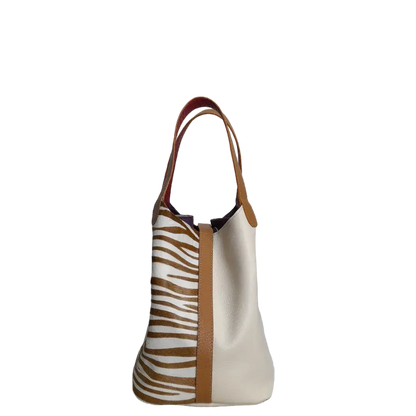 Bolso de Cuero de Cebra Eva para Mujeres x Talk