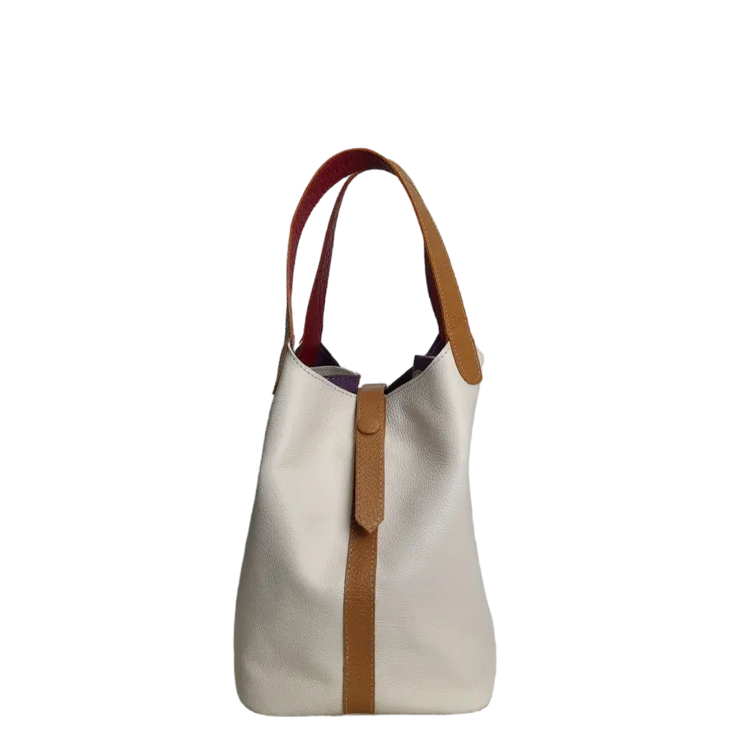 Bolso de Cuero de Cebra Eva para Mujeres x Talk