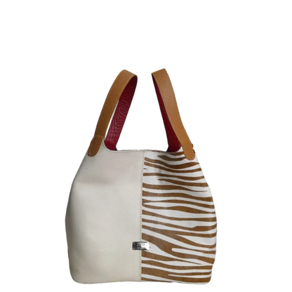 Bolso de Cuero de Cebra Eva para Mujeres x Talk
