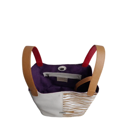 Bolso de Cuero de Cebra Eva para Mujeres x Talk