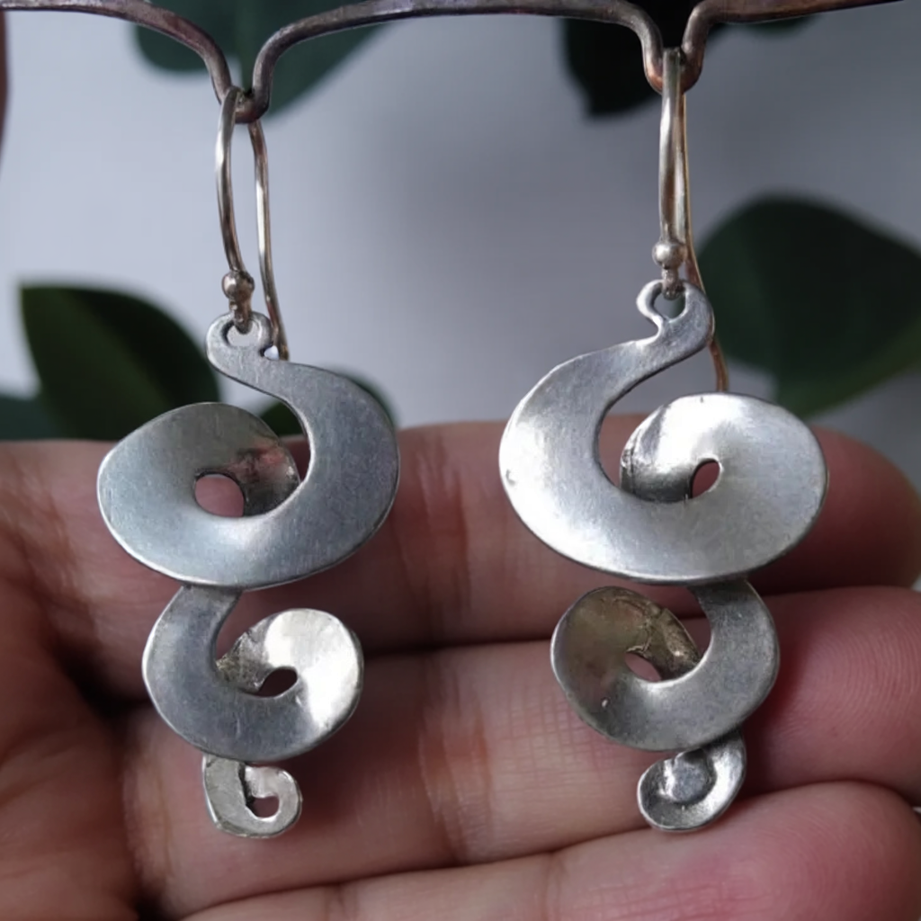 Pendientes Espirales Vintage de Plata