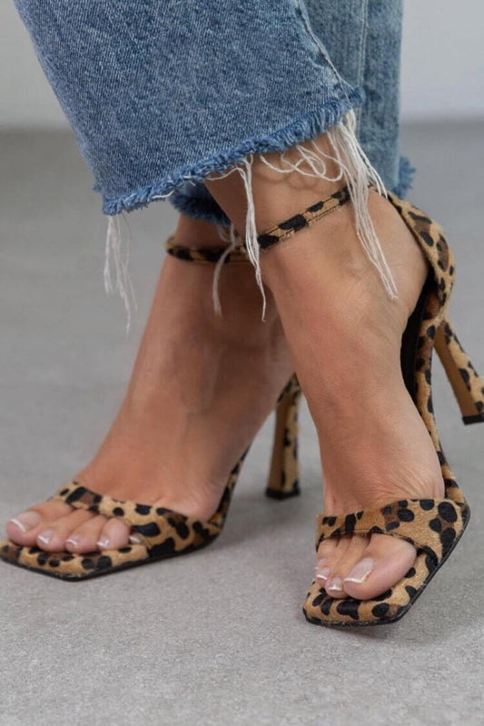 Giulia™ | Sandalias de tacón alto y estampado animal