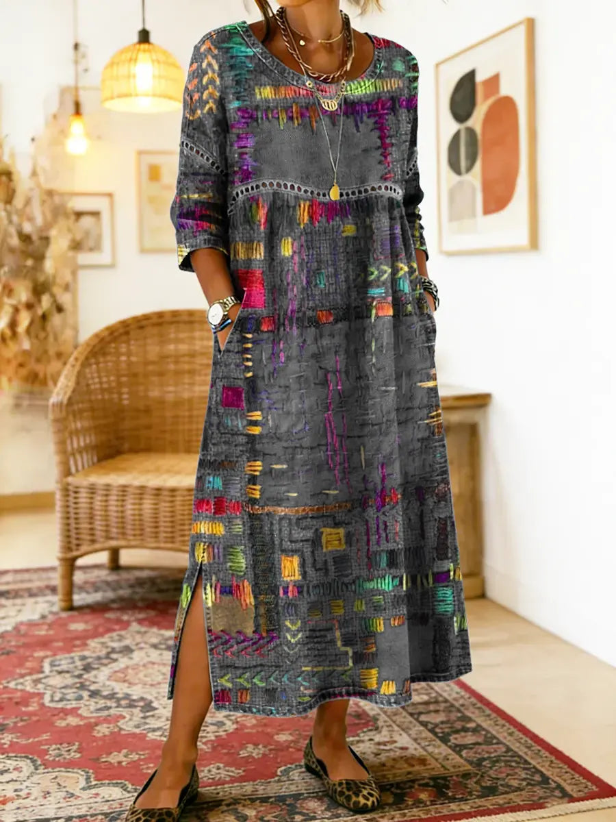 Sabine™ — VESTIDO MAXI DE ESTAMPADO BOHEMIO